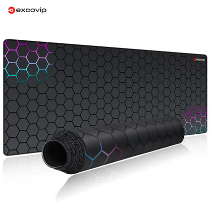 Gaming Mouse Pad Large with Stitched Edge Non-Slip Rubber Base Extended Desk Mat Keyboard Mousepad for Office Home Computer