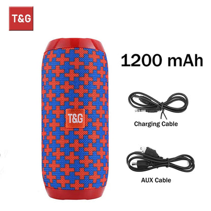 Bluetooth Speaker  TG117 Portable TWS Sound Box Waterproof Loudspeaker Outdoor Stereo Surround Speakers Support TF FM Radio
