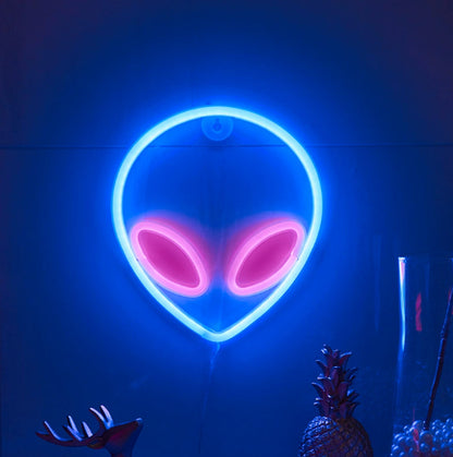 LED Butterfly Alien Planet Neon Decorative Night Light