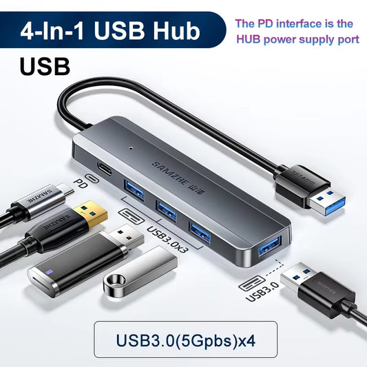 USB C HUB RJ45 PD 100W Adapter USB 3.0 5Gbps HUB USB HUB for Macbook Air Pro Ipad Laptop Desktop PC Adapter