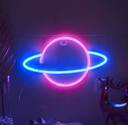 LED Butterfly Alien Planet Neon Decorative Night Light