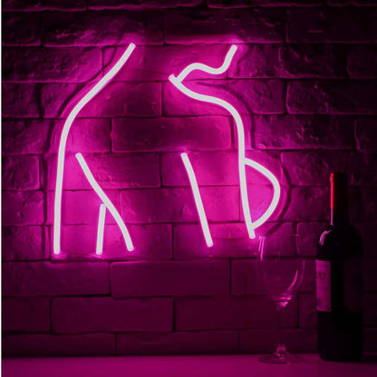 Enseigne Lumineuse LED Femme en Acrylique – Déco Murale Bar & Chambre