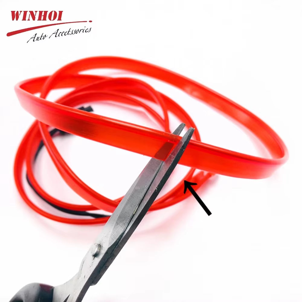 EL Wire for Car Interior Strip Lights with USB 1M/2M/3M/5M Flexible LED Neon Atmosphere Ambient Rope Tape Light for Car Door