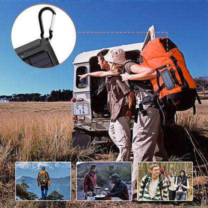 3-In-1 Power Bank with Large Capacity Solar Power Mobile Power Supply Factory Shipment-Solar Charger Power Bank 10000Mah Solar Phone Charger, Portable Charger Fast Charger Dual USB Ports Built-In LED Flashlight and Compass, IP65 Waterproof Portable