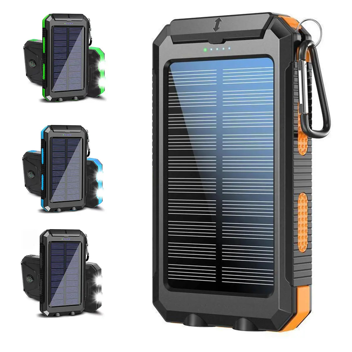 3-In-1 Power Bank with Large Capacity Solar Power Mobile Power Supply Factory Shipment-Solar Charger Power Bank 10000Mah Solar Phone Charger, Portable Charger Fast Charger Dual USB Ports Built-In LED Flashlight and Compass, IP65 Waterproof Portable